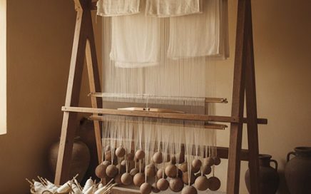 Noordmolen Twickel - Oude Grieken - Weven - schering-gewogen weefgetouw